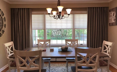 window treatments in dining room